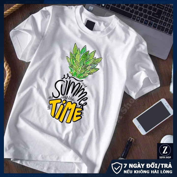 Áo thun nam ngắn tay không cổ chất thun 4 chiều in 3D Summer Time CZ11 | BigBuy360 - bigbuy360.vn