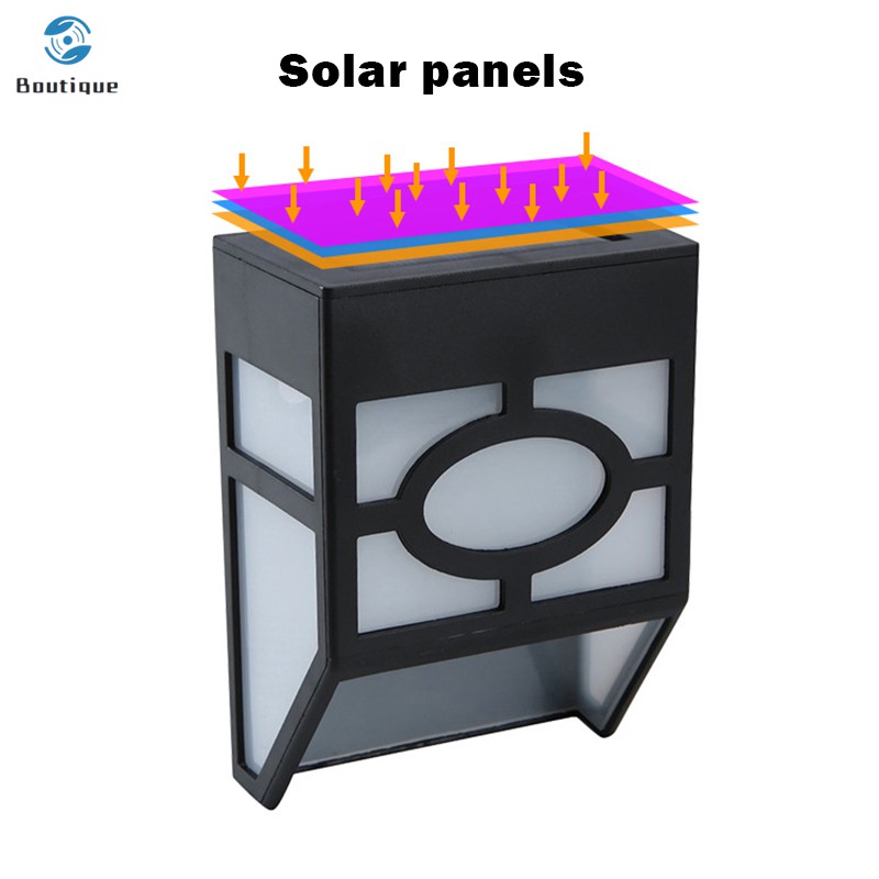 Set 4 Đèn Led Gắn Tường Ngoài Trời Sử Dụng Năng Lượng Mặt Trời