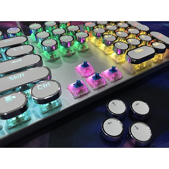 Bàn phím cơ BlueSwitch HP GK400Y - Phím tròn mạc bạc cá tính