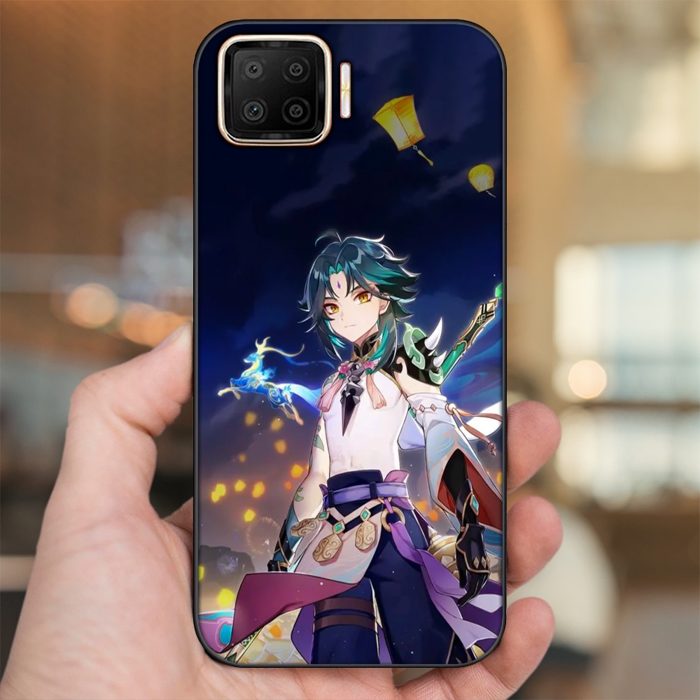 Ốp lưng Oppo A73, A93 4G viền đen in hình Xiao Genshin Impact