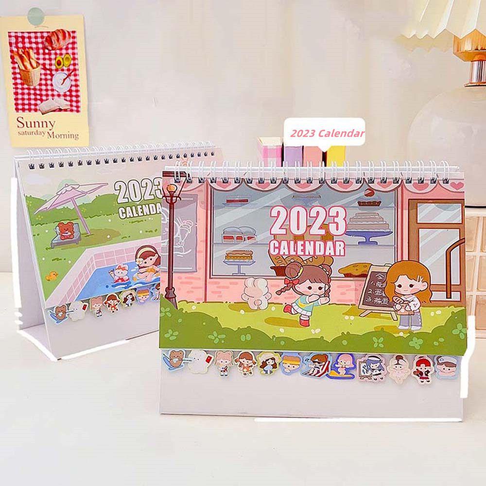 Lịch 2023 Để Bàn Họa Tiết Hoạt Hình AUGUSTINA Dễ Thương
