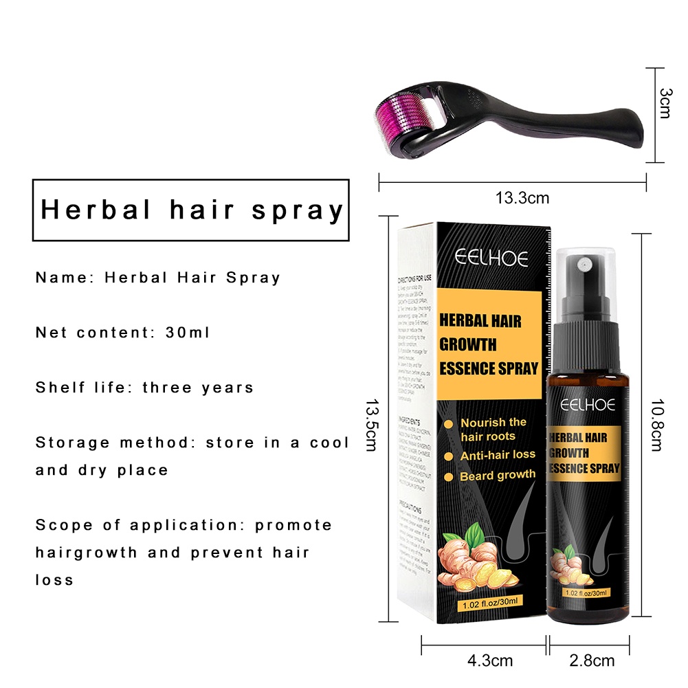 Set dung dịch kích thích mọc tóc và cây lăn kim nhỏ EELHOE hiệu quả tiện lợi