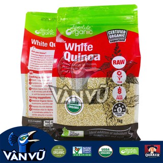 Hạt Diêm Mạch Trắng Hữu Cơ White Quinoa Úc Absolute Organic Túi 1kg Tốt cho Phụ Nữ Mang Thai, Trẻ Em