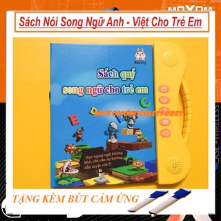 SÁCH SONG NGỮ-ANH VIỆT BUNY, SÁCH ĐIỆN TỬ THÔNG MINH CHO BÉ TẶNG NGAY BÚT CẢM ỨNG VIẾT ĐƯỢC (SENVANGSHOP)(Clever Mart)