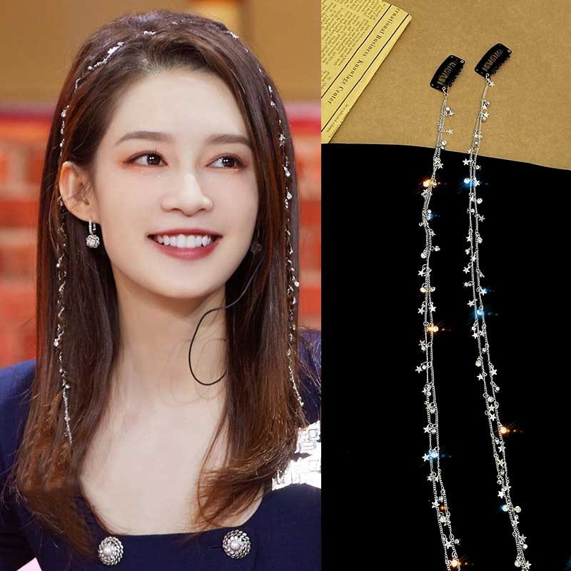 Chuỗi Dây Đeo Trang Trí Tóc Hình Ngôi Sao Xinh Xắn Cho Nữ