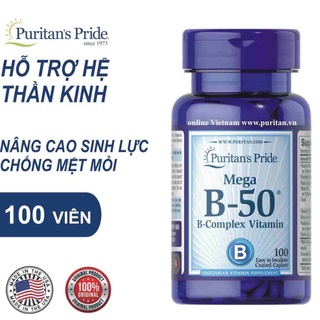 Vitamin B-50® Complex Puritan's Pride (Viên uống chức năng bổ sung vitamin B tổng hợp của Puritan's Pride)