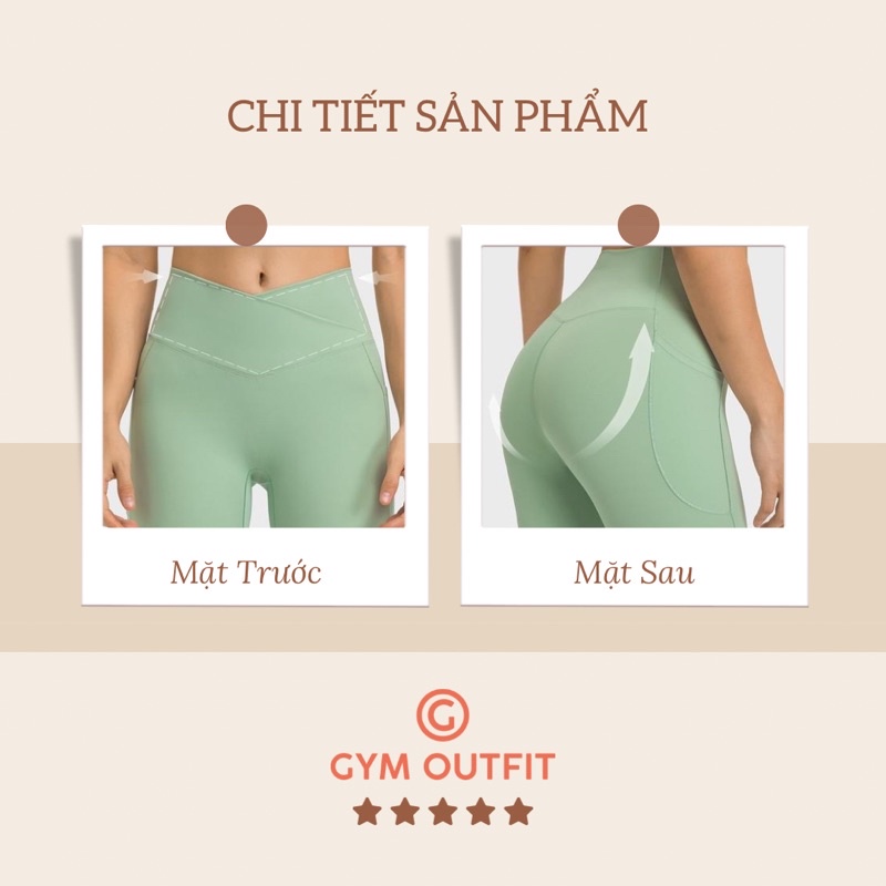 Quần Tập thể Thao Dáng Dài Cạp Đắp Chéo Thiết Kế Túi Sườn Quần Tập Gym Yoga Nữ Cao Cấp Lululemon Wunder Under 2022
