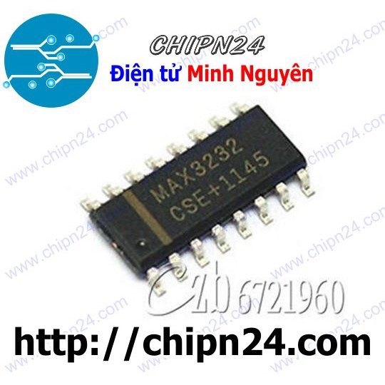 [3 CON] IC MAX3232 SOP-16 (SMD Dán) (MAX3232CSE 3232)