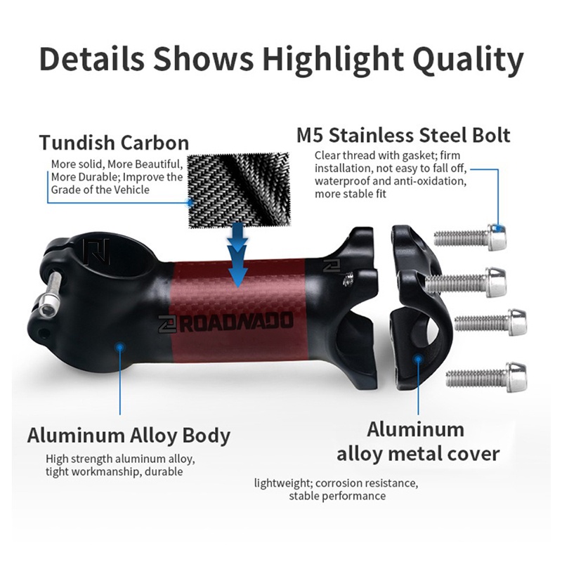 Pô tăng xe đạp ROADNADO bằng sợi carbon và hợp kim nhôm