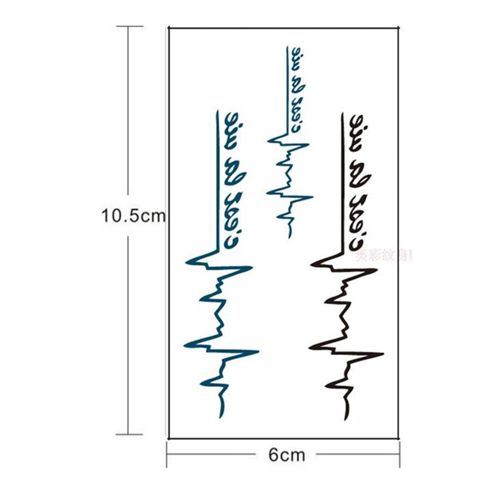 Bộ 2 tấm hình xăm giả tạm thời chống thấm nước sành điệu cho nam và nữ