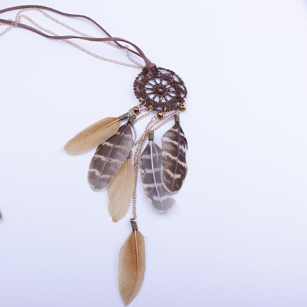 Dây Chuyền Mặt Dreamcatcher Lông Vũ