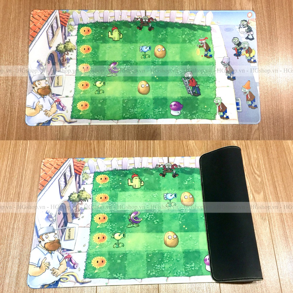 Thảm đồ chơi sàn đấu Plants VS Zombie, mô phỏng game bắn bóng của Mỹ, dùng làm bàn di chuột, thảm đấu zombie - Hgshop