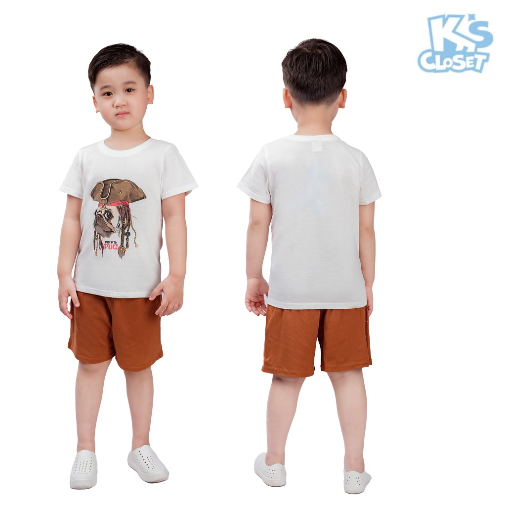Bộ Quần Áo Cộc Tay Cho Bé Trai Chất Liệu Cotton K's Closet  K411ONS, K381ONS TMMN