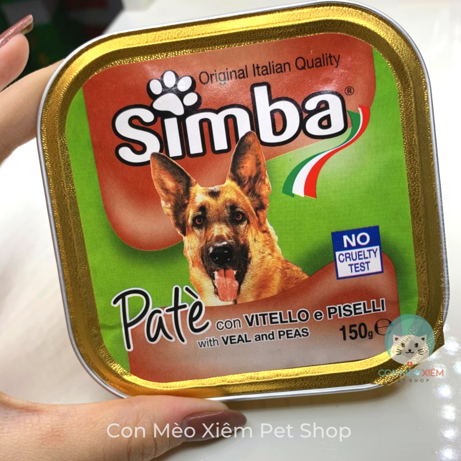 Pate cho chó Simba italy 150g, thức ăn tăng cân dinh dưỡng chó lớn trưởng thành cún cưng Con Mèo Xiêm