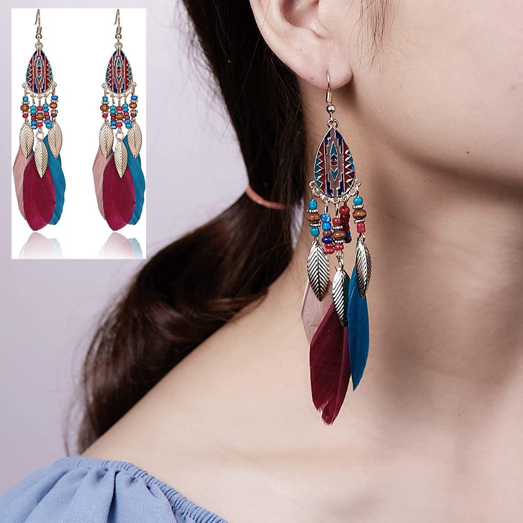 Bông Tai Hình Dreamcatcher Phong Cách Bohemian Thời Trang