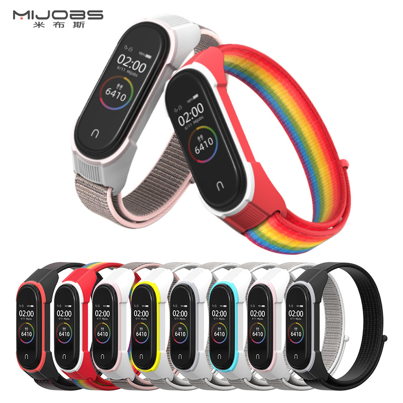 XIAOMI MI Dây Đeo Nylon Cho Đồng Hồ Thông Minh Xiaomi Mi Band 5 Band 4 Phiên Bản Quốc Tế 3 Bản Quốc Tế