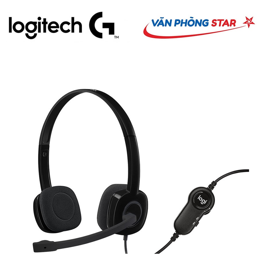 [FREESHIP] Tai nghe Logitech H151 tại Vanphongstar Chất Lượng Cao Với Mic Khử Tiếng Ồn Chính hãng bảo hành 12 tháng