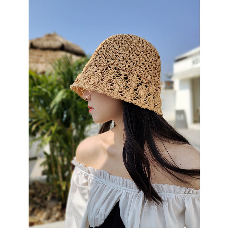 Mũ Cói Rộng Vành Thời Trang Biển Cho Nữ