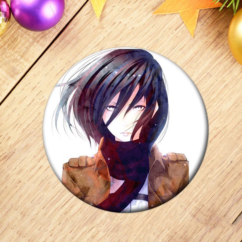 Huy hiệu cài áo in hình ATTACK ON TITAN phụ kiện anime chibi xinh xắn m02