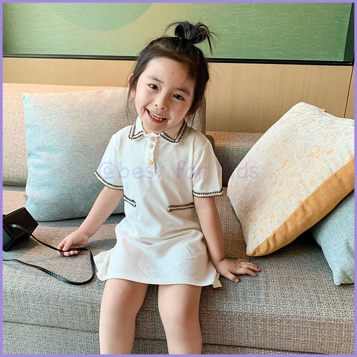 Đầm Polo Ngắn Tay Thời Trang Mùa Hè Cho Bé Gái