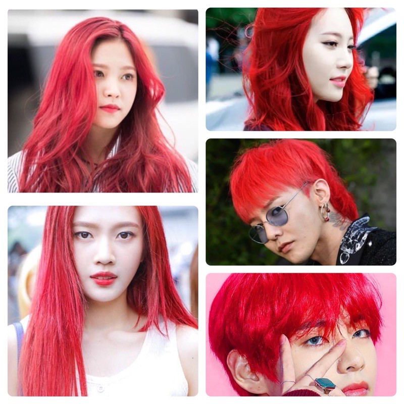 Phủ mị tóc màu đỏ , nhuộm phủ bóng Hàn Quốc NEV-COLOR 450ml