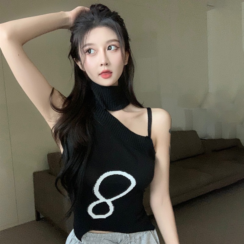 Áo Hai Dây Dệt Kim Thời Trang Quyến Rũ Cho Nữ