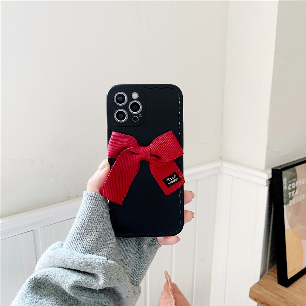 Ốp điện thoại họa tiết nơ bảo vệ camera chống sốc IPhone 12pro max 12mini 11Pro Max XS Max XR SE 2020 7 8 Plus | BigBuy360 - bigbuy360.vn