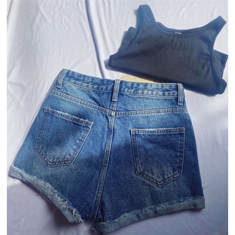 Quần Short Jean Rách MóM Store