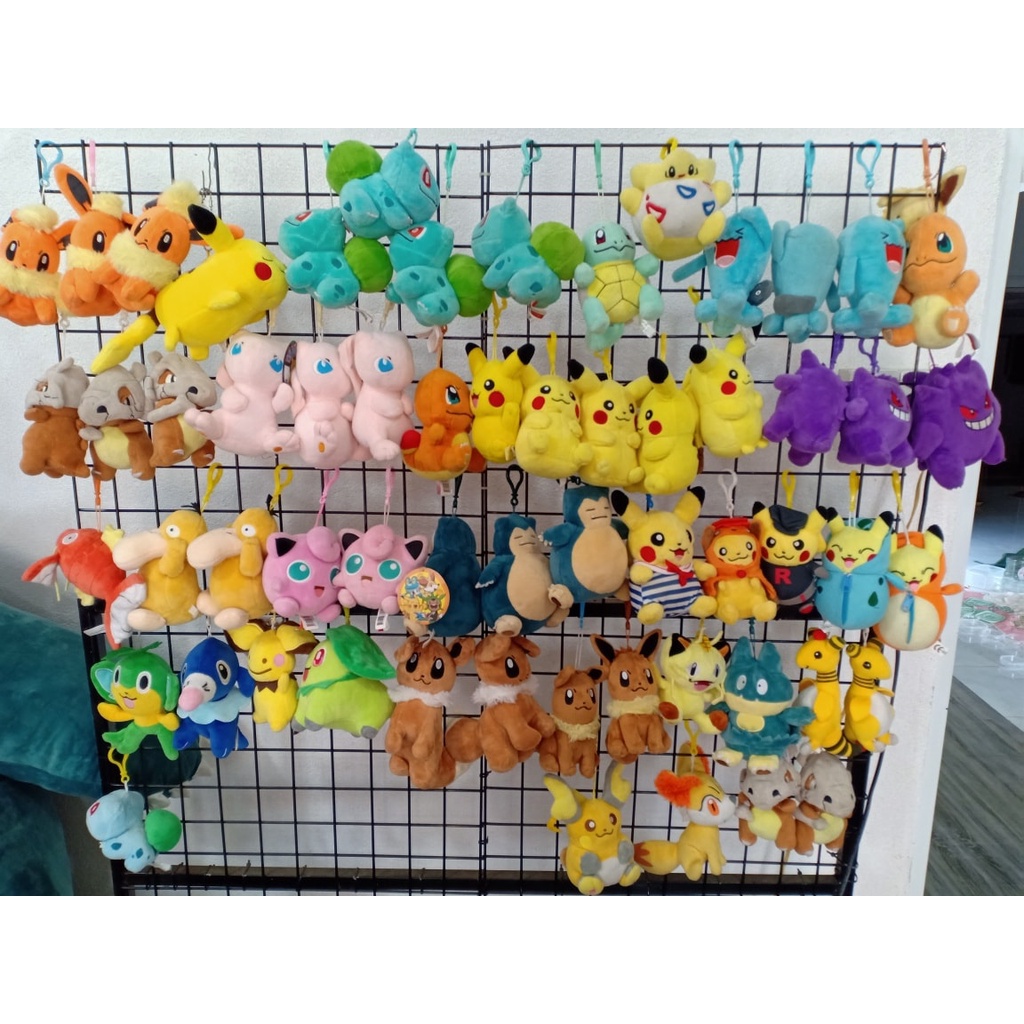 Gấu Bông Pokemon Móc khóa Pikachu, Rùa, nhiều loại size 8-12cm