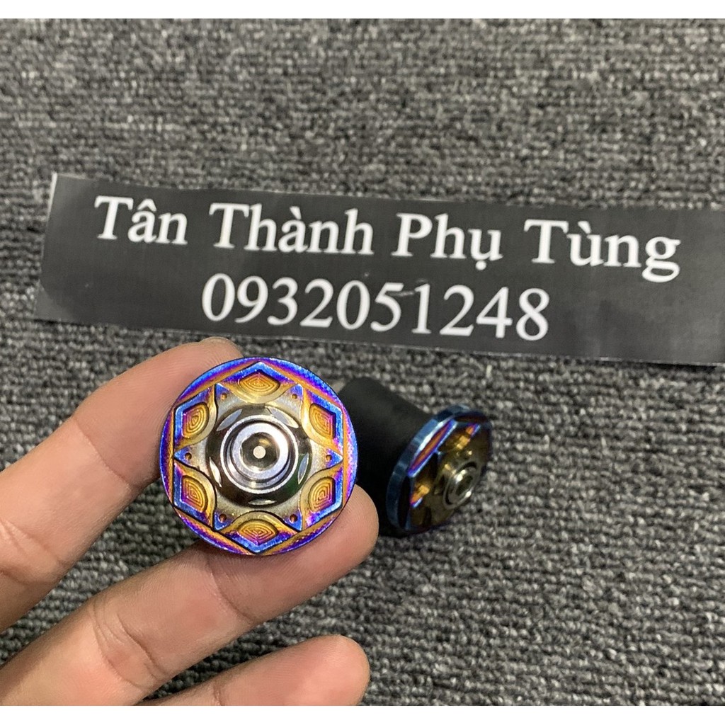 Gù inox SALAYA mẫu bông màu xanh titan - giá 1cặp phukienxe