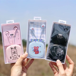 Bộ Tai Nghe Và Hộp Đựng Hình Bé Thỏ Cực Cute - Có Mic Đàm Thoại