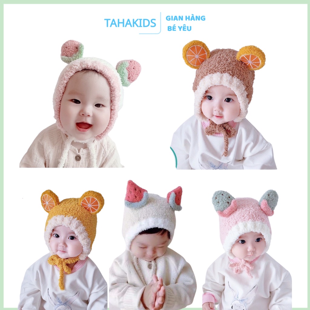 Mũ len cho bé , Mũ đội đầu bé trai bé gái mùa đông tai thỏ