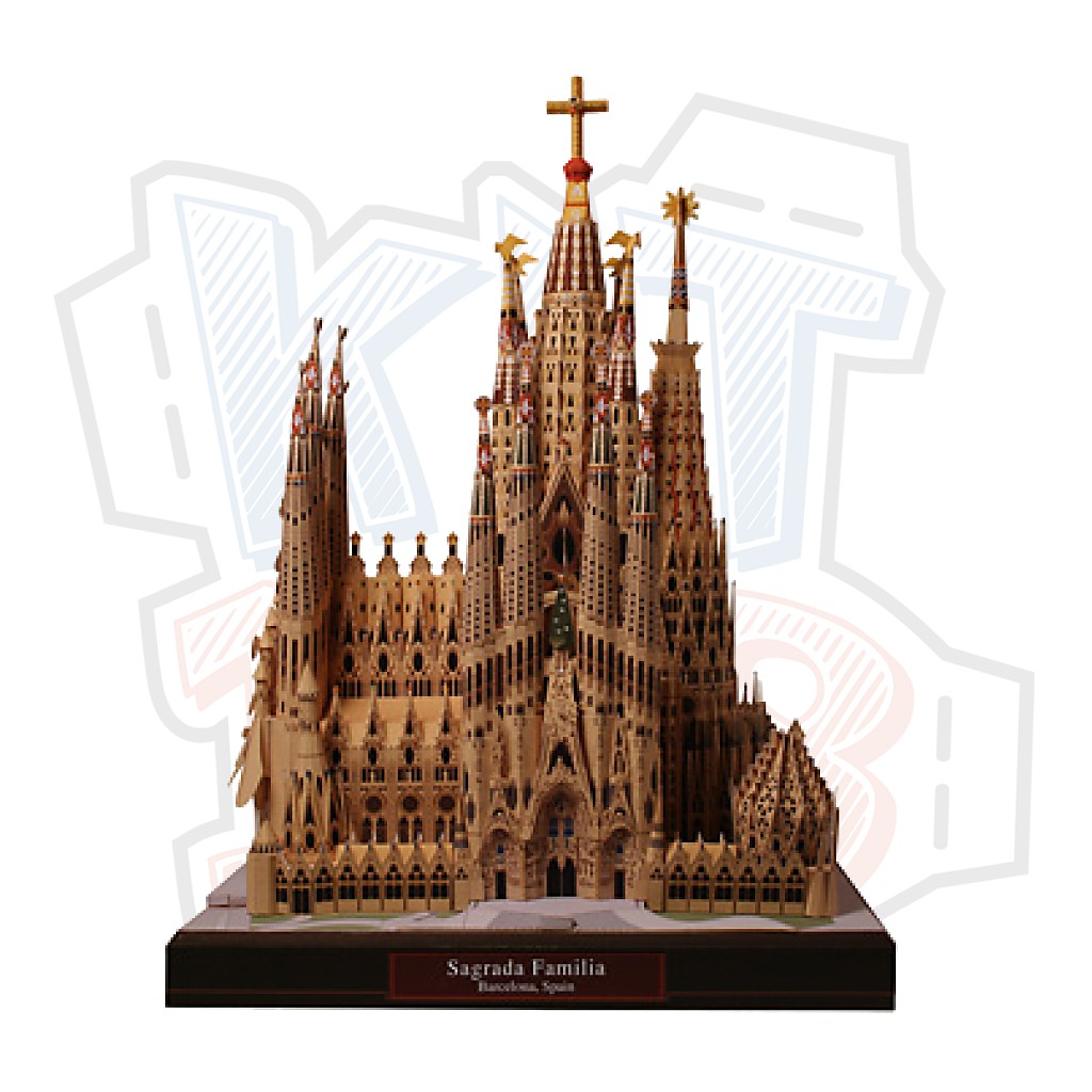 Mô hình giấy kiến trúc Vương cung thánh đường Tây Ban Nha Sagrada Familia – Spain