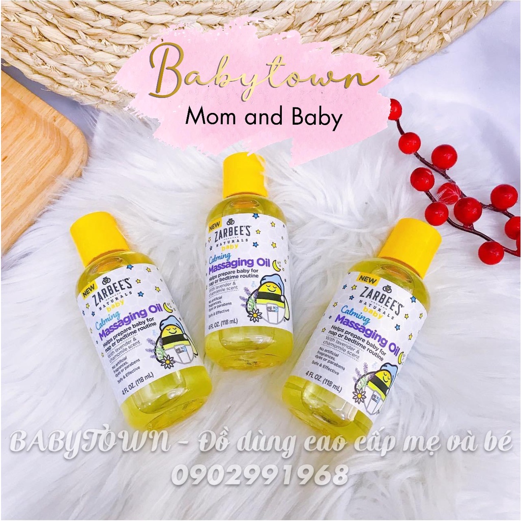 Dầu massage Zarbee's Baby Calming Massaging Oil
