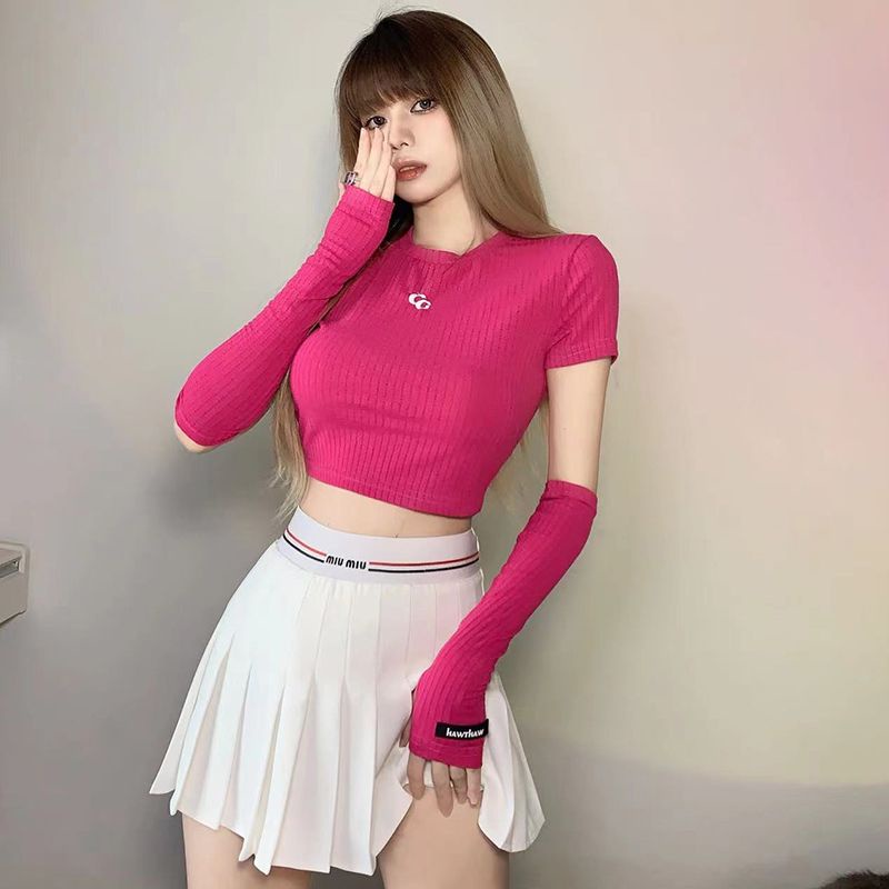 Áo Thun Ngắn Tay In Hình Hoa Hồng Đỏ Gợi Cảm Cho Mùa Hè