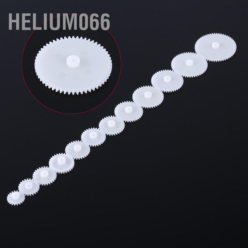 Helium066 12pcs Plastic Gears Kits Motor Gear Set Assembly for Robot Toy Automobile Cars DIY