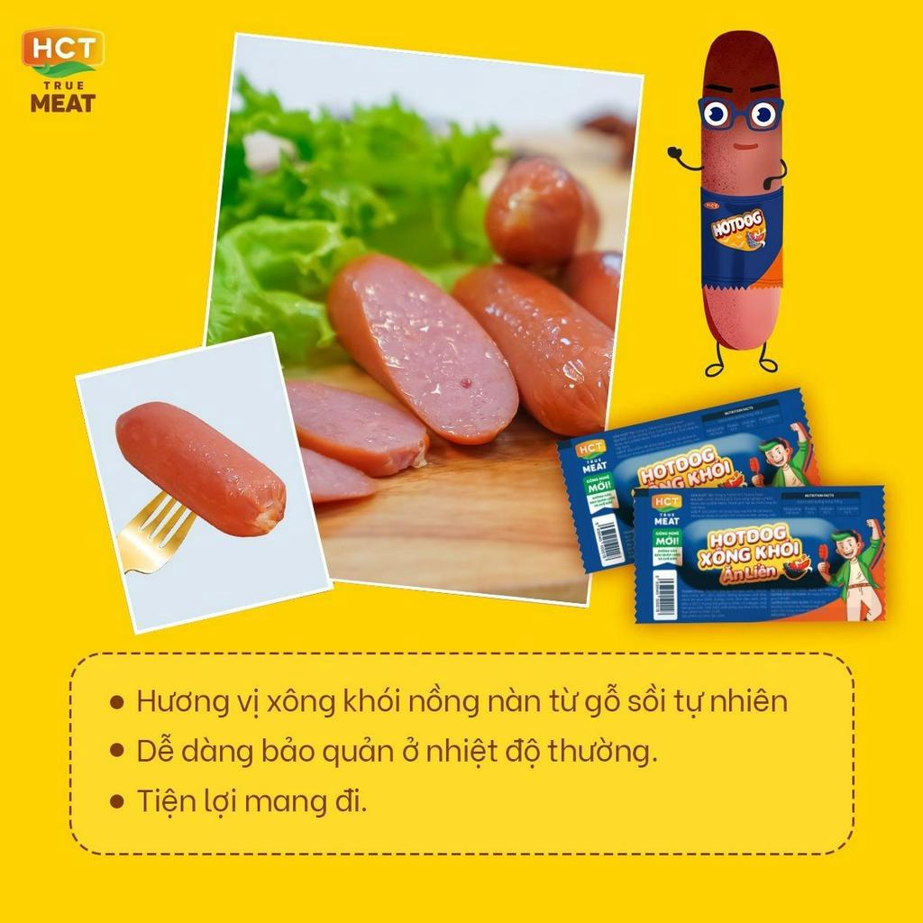 Combo Đa Sắc Màu - Xúc xích Hotdog ăn liền 6 cây vị bắp, 6 xông khói, 6 Cay Mala, 10 Hồ lô Phô mai HCT True Meat