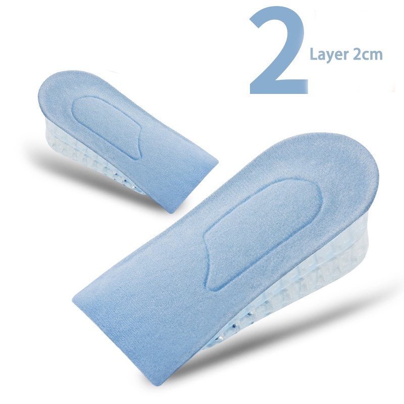 Miếng Lót Giày Sneaker Bằng Silicone Gel 2-5cm Tăng Chiều Cao Chống Trượt