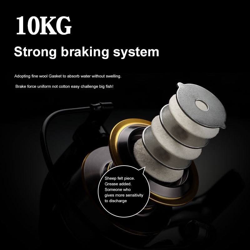 Máy Câu Cá 70kg HE1000-7000 Max 18 + 1BB 5.2 1 Kg Chuyên Nghiệp