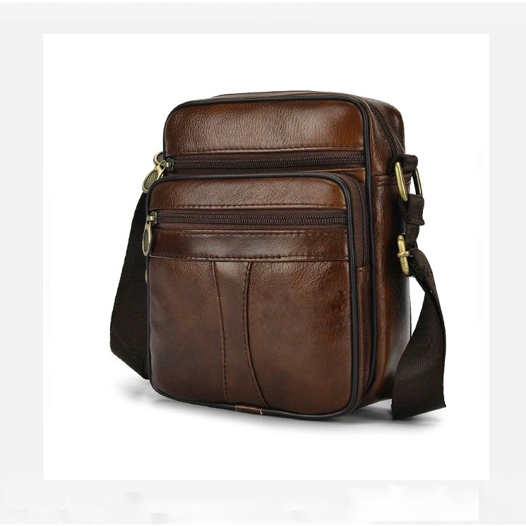 Túi đeo da bò cao cấp- chất liệu da thật - đẹp- bền, đựng vừa máy tính bảng 7,9 inch  mã TC15 thatchatstore