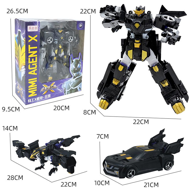 Mô hình đồ chơi robot biến hình 5 kiểu Miniforce X Lucybot Transformer Machine Car Robot