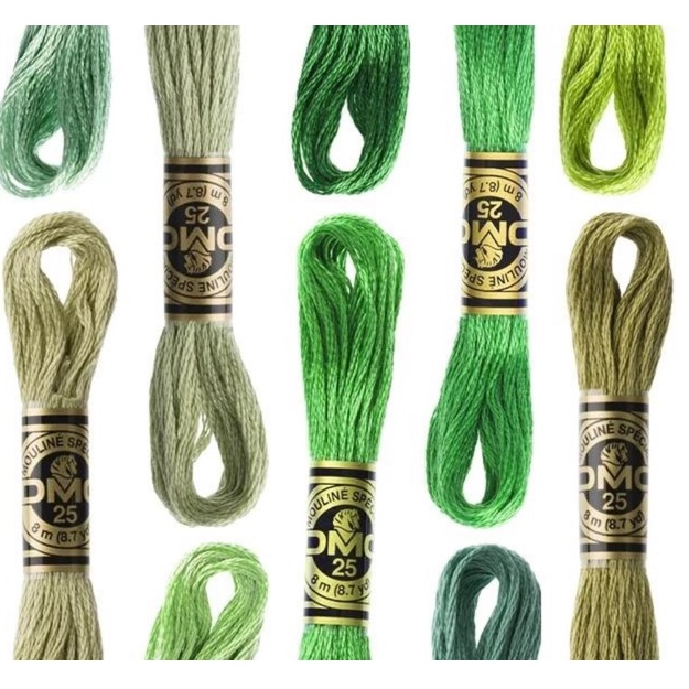 4/4  CROWN Chỉ thêu DMC Pháp XANH LÁ