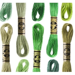 4/4 (HN) CROWN Chỉ thêu DMC Pháp XANH LÁ (GREEN)