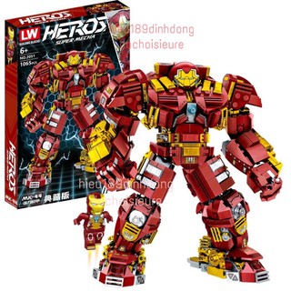 Lắp Ráp xếp hình siêu anh hùng bộ giáp hulkbuster mk 44 2051