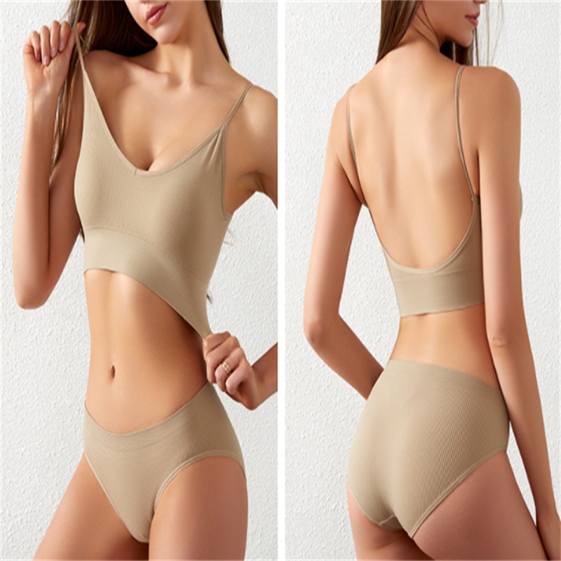 Bộ Đồ Lót Không Gọng Thép Nâng Ngực Lưng Đẹp Size S-L