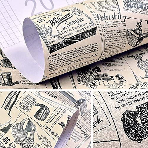 1 mét deal giấy dán tường keo sẵn báo chữ khổ 45cm