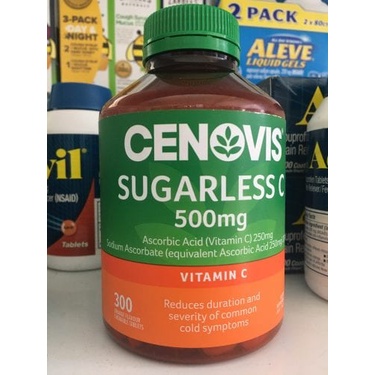 Viên nhai Vitamin C không đường Cenovis 500mg (300v) - Hàng Úc