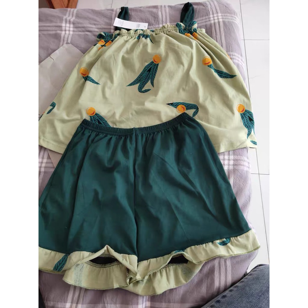 XẢ HÀNG XSU146 Bộ ngủ 2 dây thun cotton cho nữ
