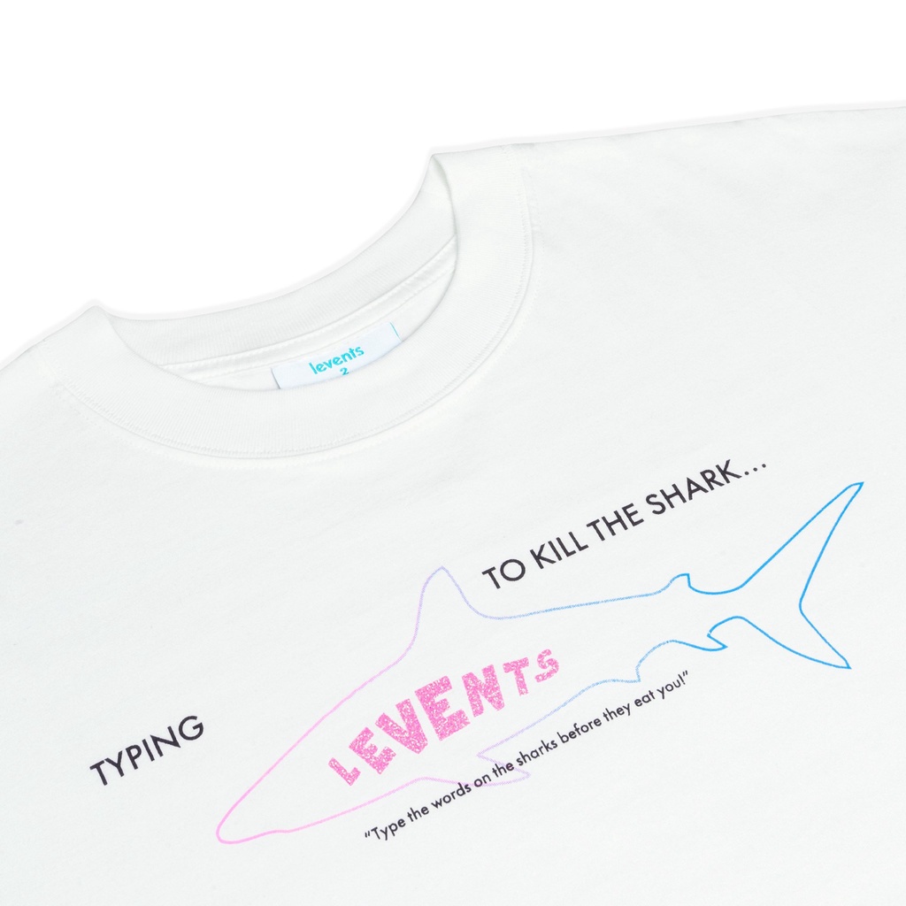 Áo thun tay lỡ Levents Shark cá mập full tag nam nữ cotton form rộng unisex - Gin Store