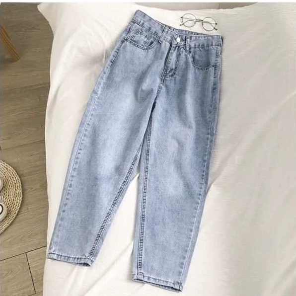 Quần baggy jean nữ cao cấp , màu xanh rách, LB513JL JohnsonLi